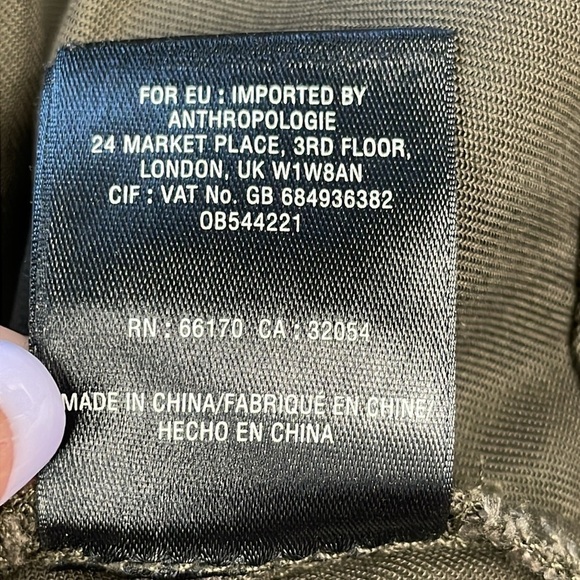 Holding Horses Anthropologie Mariona Utility Shirt Dress Army Green Sz 2P - Picture 13 of 14